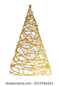 Set of Abstract Christmas Tree - Modern Design Element Illustrations for Your Xmas Project, Vector