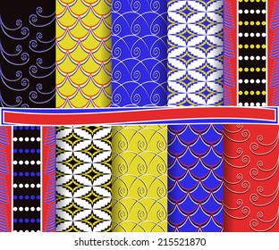 set of abstract Christmas vector paper for scrapbook