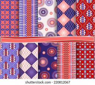 set of abstract Christmas vector paper for scrapbook