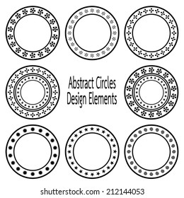 set abstract circle design element