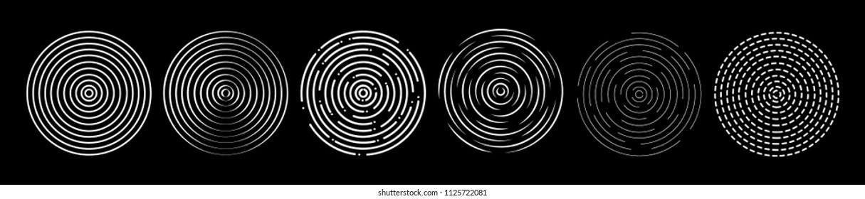 Set of Abstract Circle Designs,Vector,Illustration.