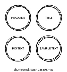 Set of abstract circle frames