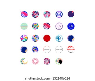Set of Abstract Circle Logo Template