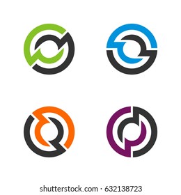 set Abstract Circle Ornamental Logo Template Illustration Design. Vector EPS 10.