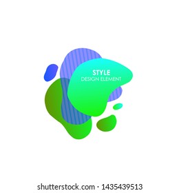 Set abstract circles of modern graphical elements. The shapes and lines are dynamically colored. Abstract gradient banner with bubble shape. Template for logo design, Flyer or presentation. 