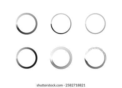 Set of Abstract Circular Design Elements.