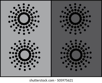 Set of Abstract circular halftone dots form. Logo design. Vector illustration background.