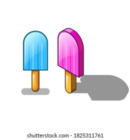 Set Abstract Collection Fast Food Ice Cream Meal Background Vector Design Style