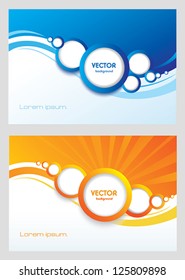 Set of Abstract Color Background.