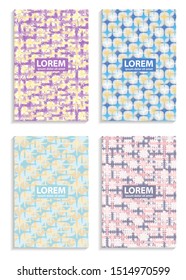 Set of Abstract color background. Vector illustration