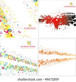 Set abstract color backgrounds