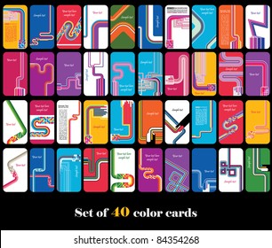 Set of abstract color cards