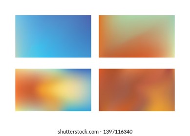 Set of Abstract Color Gradient Background for your Design. Abstract colored blurred gradient mesh background