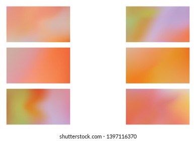 Set of Abstract Color Gradient Background for your Design. Abstract colored blurred gradient mesh background