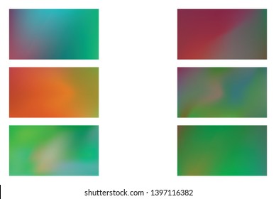 Set of Abstract Color Gradient Background for your Design. Abstract colored blurred gradient mesh background