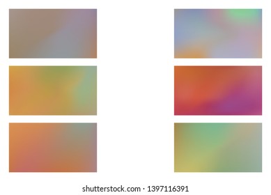 Set of Abstract Color Gradient Background for your Design. Abstract colored blurred gradient mesh background
