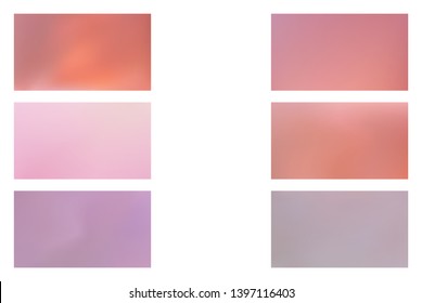 Set of Abstract Color Gradient Background for your Design. Abstract red and purple colored blurred gradient mesh background