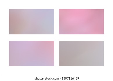 Set of Abstract Color Gradient Background for your Design. Abstract purple colored blurred gradient mesh background