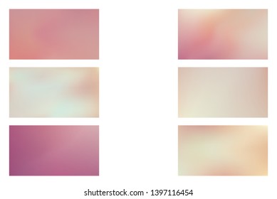 Set of Abstract Color Gradient Background for your Design. Abstract colored blurred gradient mesh background