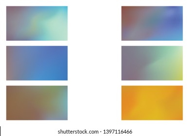 Set of Abstract Color Gradient Background for your Design. Abstract colored blurred gradient mesh background