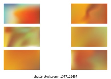 Set of Abstract Color Gradient Background for your Design. Abstract colored blurred gradient mesh background