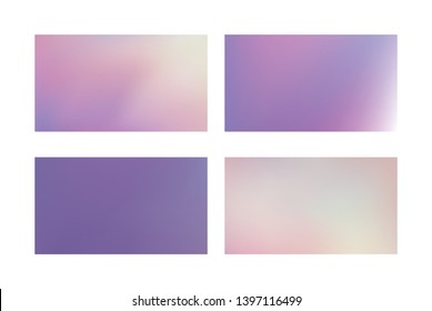 Set of Abstract Color Gradient Background for your Design. Abstract colored blurred gradient mesh background
