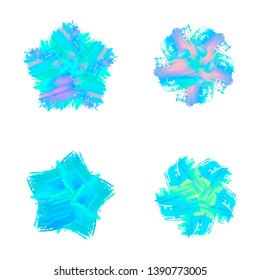 Set of abstract color modern graphic elements and shapes.  Logo, flyer, presentation, invitation, card template. Vector illustration.