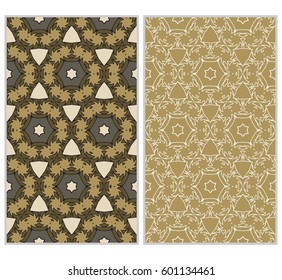 set of Abstract color pattern in the form of a multicolored mosaic with elements of lace and floral ornament. vector illustration. For textiles, design, wallpapers, greeting cards, products for home
