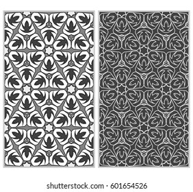 set of Abstract color pattern in the form of a multicolored mosaic with elements of lace and floral ornament. vector illustration. For textiles, design, wallpapers, greeting cards, products for home