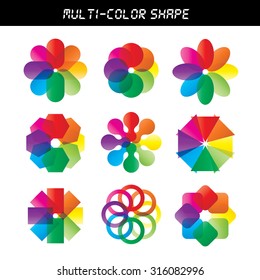 Set of Abstract color shape