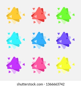 Set Of Abstract Color Triangle