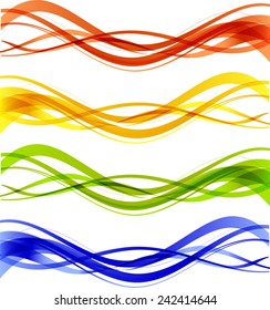 Set of abstract color waves