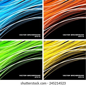 Set of abstract colored banners