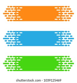 Set of abstract colored banners in flat design. Vector illustration. Modern geometric template
