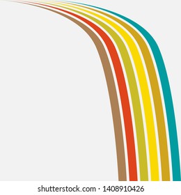 Set of abstract colored, colorful lines. Vector illustration for your design. Can be used as logo/icon or brochure template. Easy to change colors.