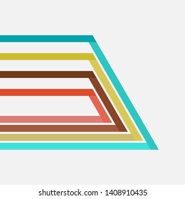 Set of abstract colored, colorful lines. Vector illustration for your design. Can be used as logo/icon or brochure template. Easy to change colors.