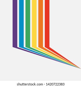 Set of abstract colored, colorful lines. Vector illustration for your design. Can be used as logo/icon or brochure template. Easy to change colors.