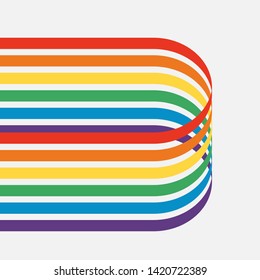 Set of abstract colored, colorful lines. Vector illustration for your design. Can be used as logo/icon or brochure template. Easy to change colors.