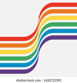 Set of abstract colored, colorful lines. Vector illustration for your design. Can be used as logo/icon or brochure template. Easy to change colors.