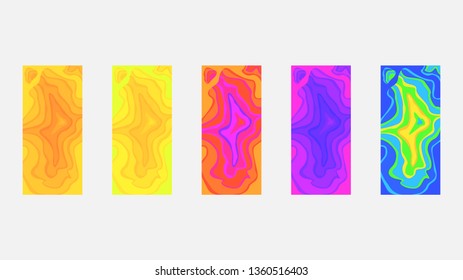 Set Of Abstract Colorful Background