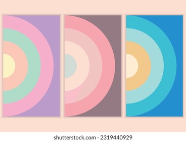 set of abstract colorful background with circles