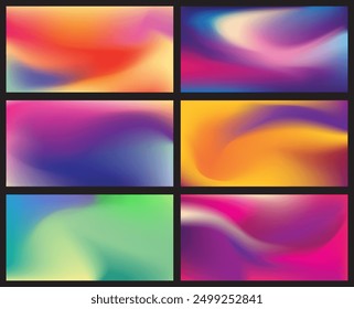 Set of abstract colorful background Vector illustration for your design.