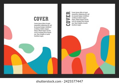 Set of abstract colorful backgrounds for cover, print art, social media, flyer and poster