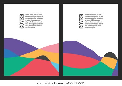 Set of abstract colorful backgrounds for cover, print art, social media, flyer and poster