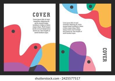 Set von abstrakten bunten Hintergründen für Cover, Druckkunst, Social Media, Flyer und Poster