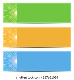 set of abstract colorful backgrounds.colored background with sunbeams.vector