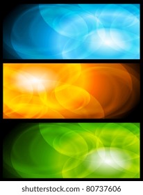 Set of abstract colorful banners. Vector design eps 10