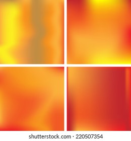 Set of abstract colorful blurred vector backgrounds