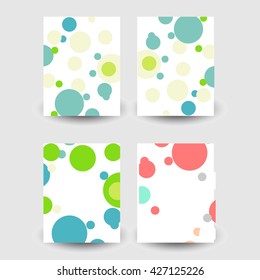 Set of abstract colorful  circle backgrounds.