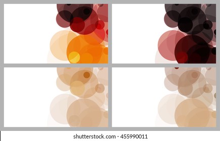 Set of abstract colorful circle backgrounds.